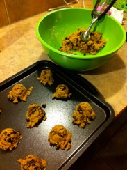 Chocolate Cookies Making